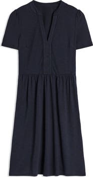 Boden Naomi Picot Trim Cotton Blend Jersey Dress