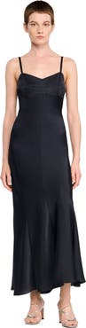 SANDRO Satin-effect maxi dress