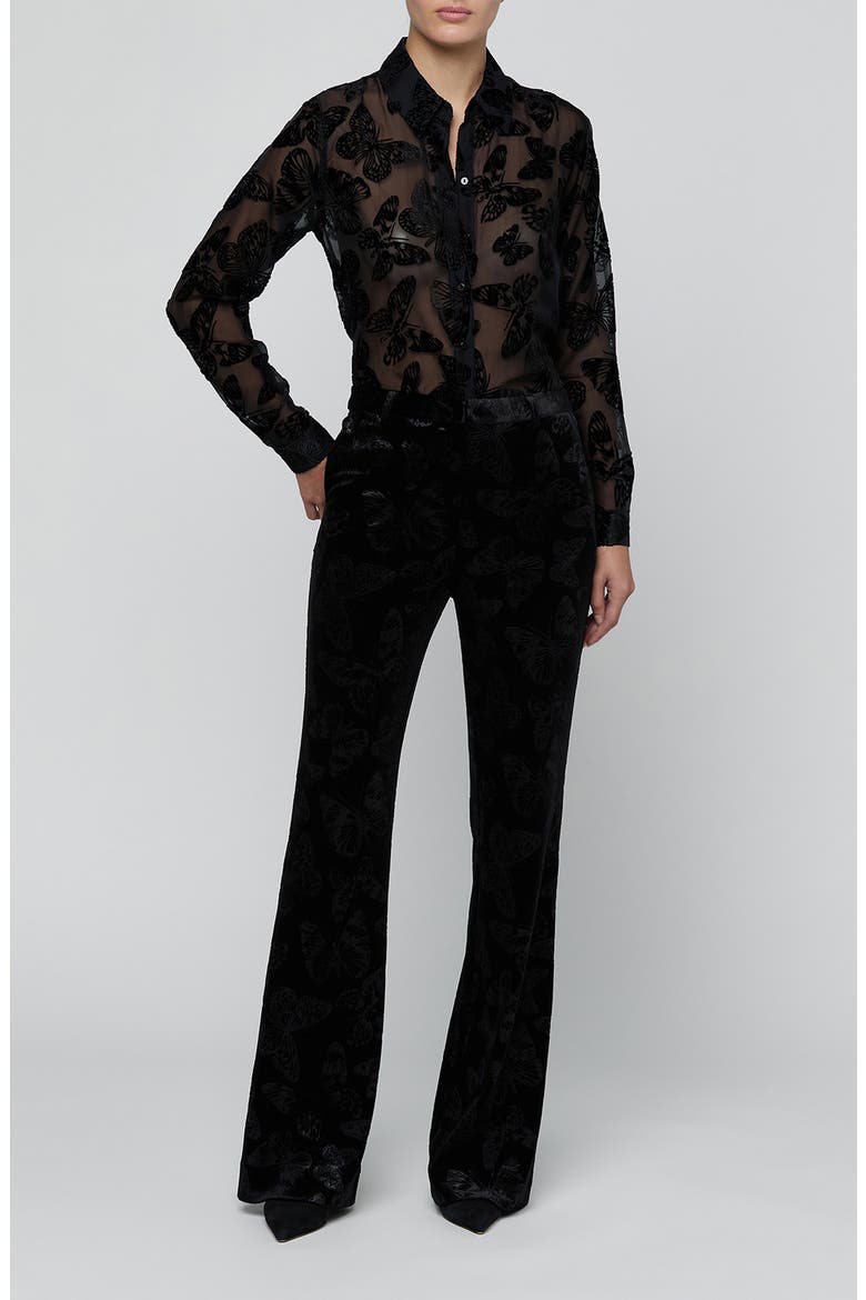 Frances Bootcut Trousers, Alternate, color, BLACK BUTTERFLY