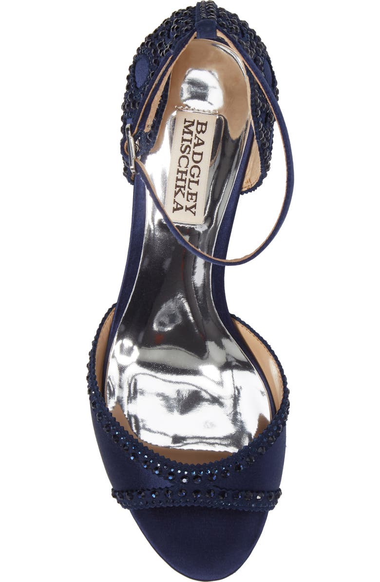 Badgley Mischka Collection Gillian Crystal Embellished d'Orsay Sandal - Wide Width Available, Alternate, color,
