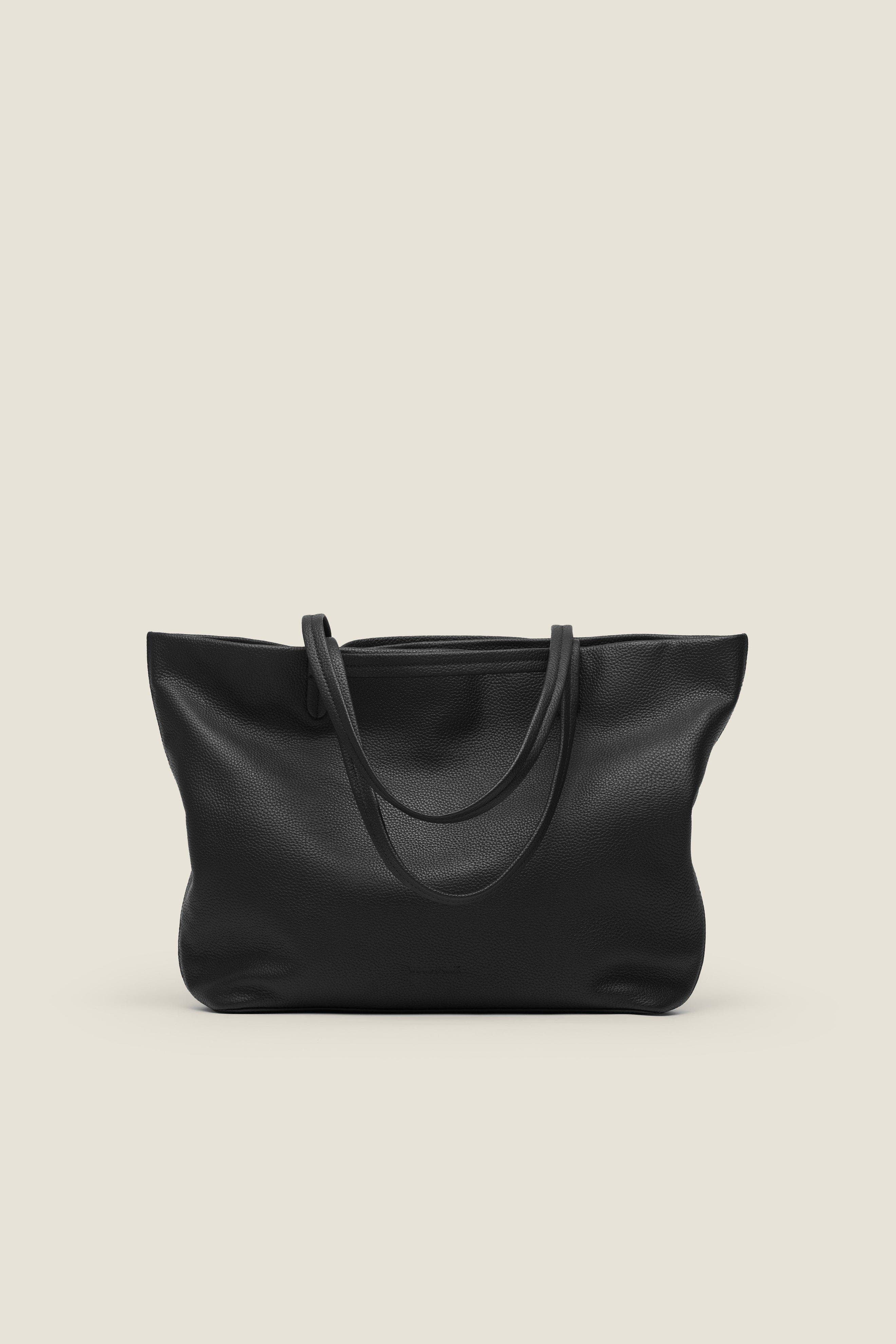Rove Organized Leather Travel Tote, Alternate, color, Jet Black