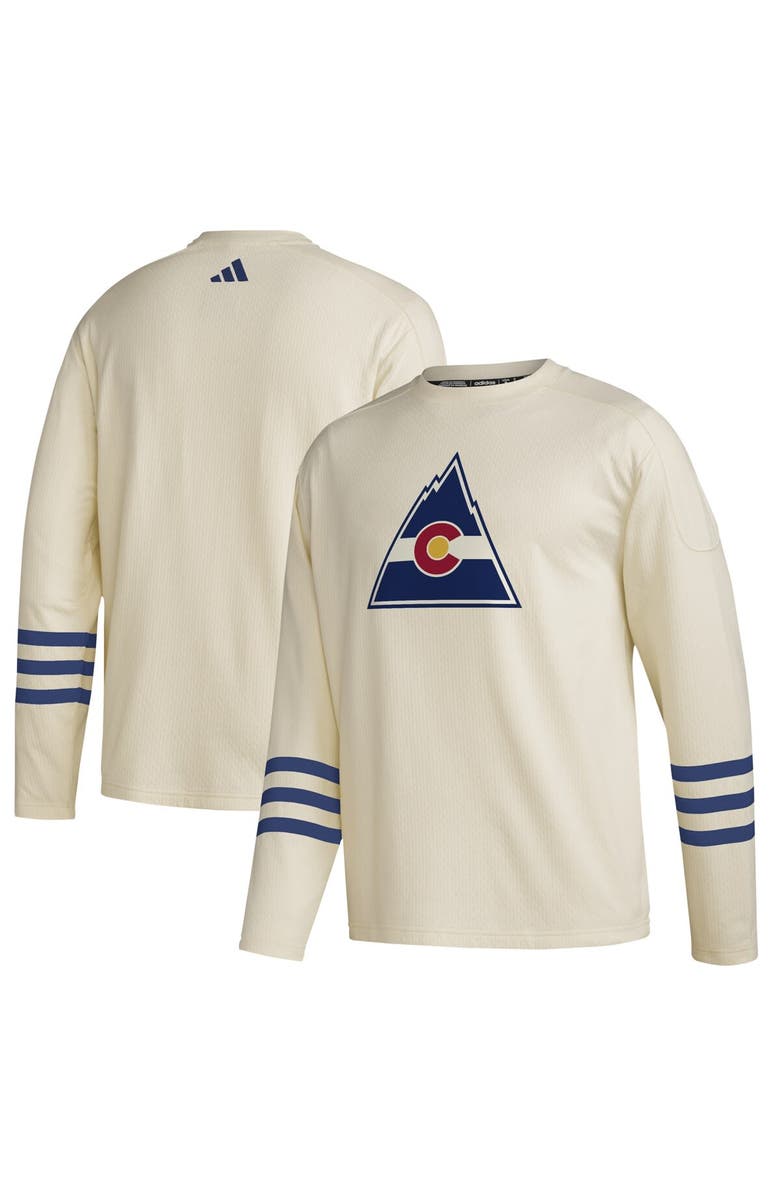 adidas Men's adidas  Khaki Colorado Avalanche AEROREADY Pullover Sweater, Alternate, color, 