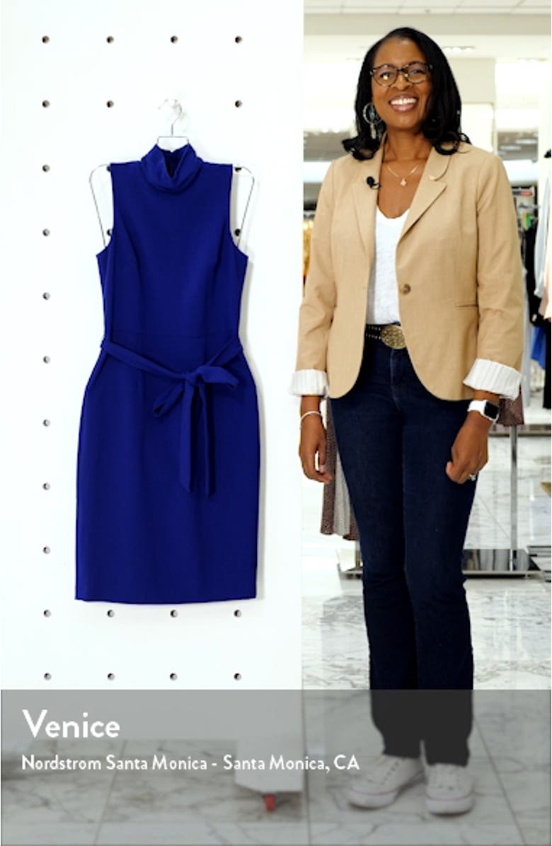 Turtleneck Sleeveless Fit & Flare Dress, sales video thumbnail