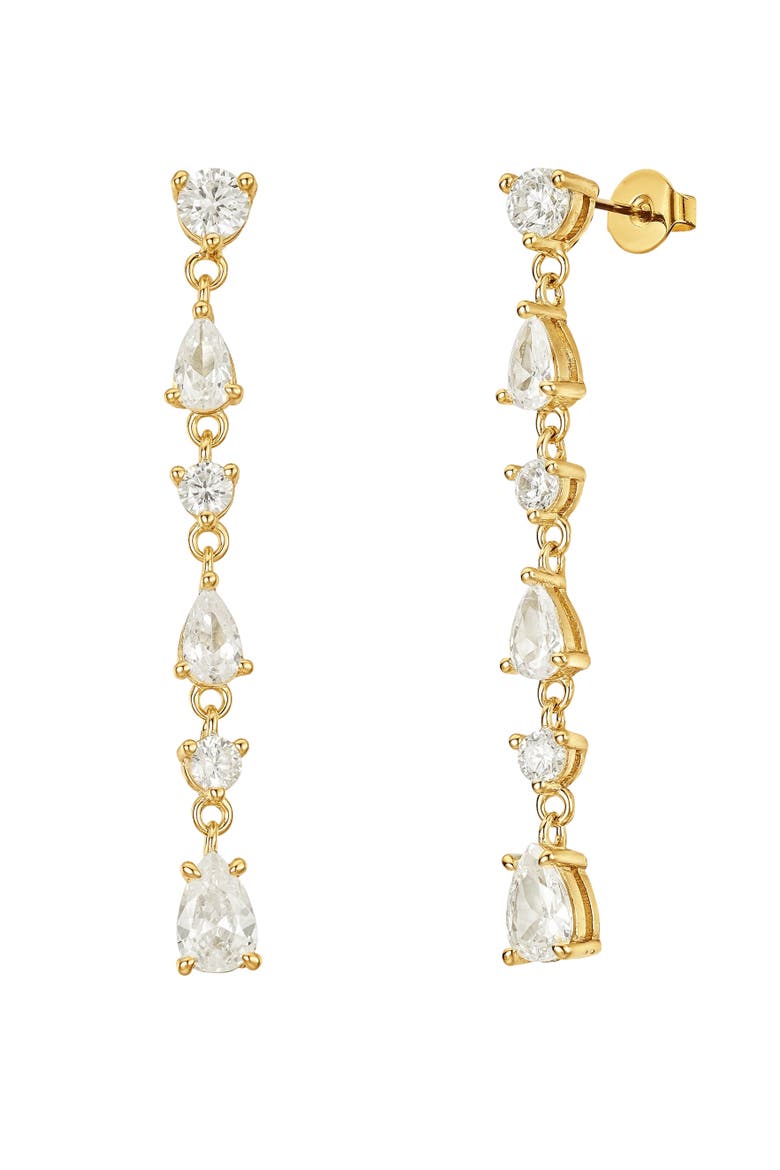 Taurus Crystal Drop Earrings, Main, color, Gold