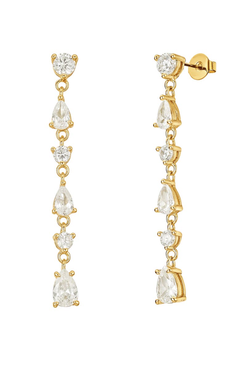 Untamed Petals Taurus Crystal Drop Earrings, Main, color, Gold