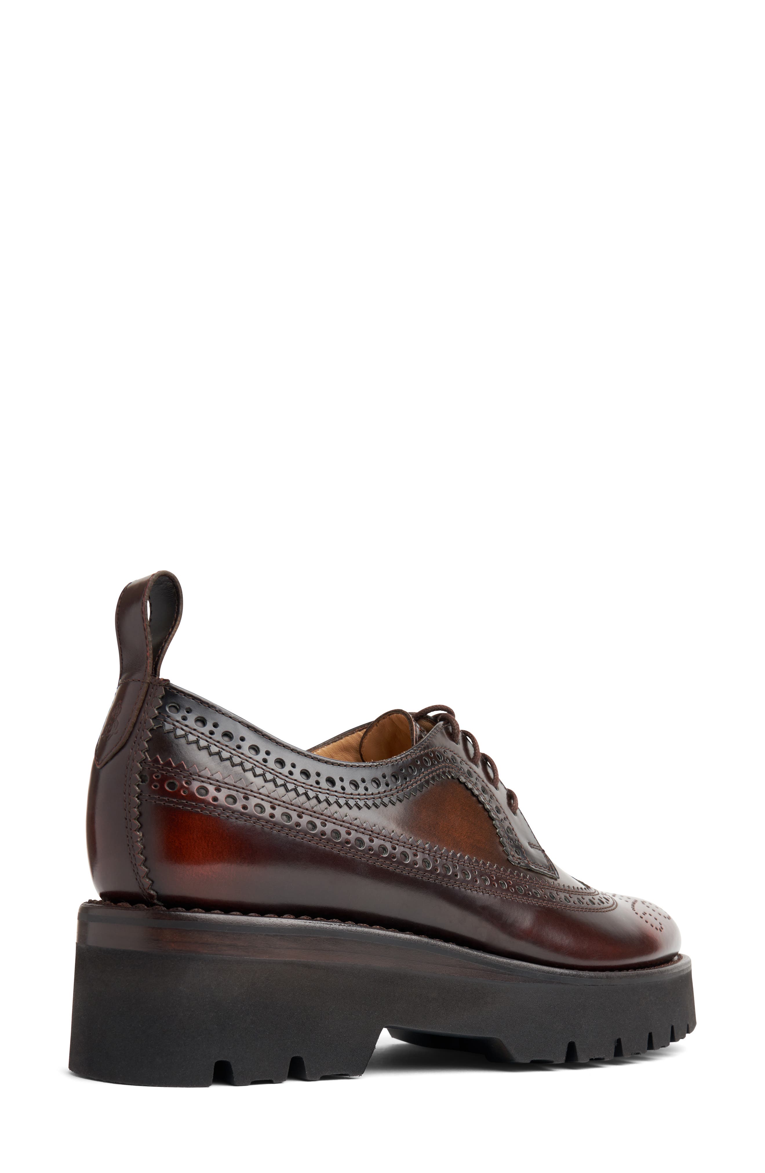 Miss Lucy Wingtip Platform Derby, Alternate, color, BROWN MULTIDNU