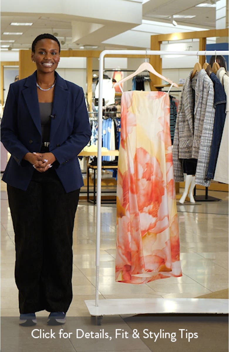 Mirielle Strapless Abstract Print Midi Sundress, sales video thumbnail