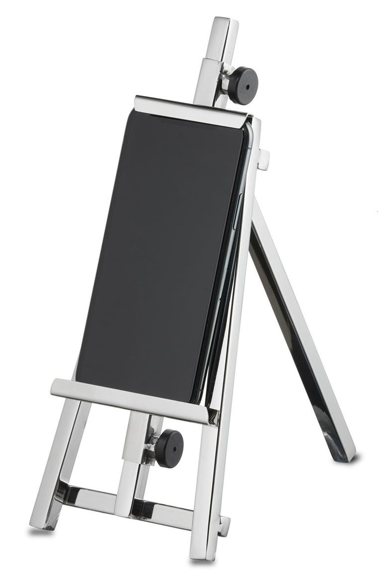 Roselli Modern Easel Cell Phone Holder, Alternate, color, SILVER
