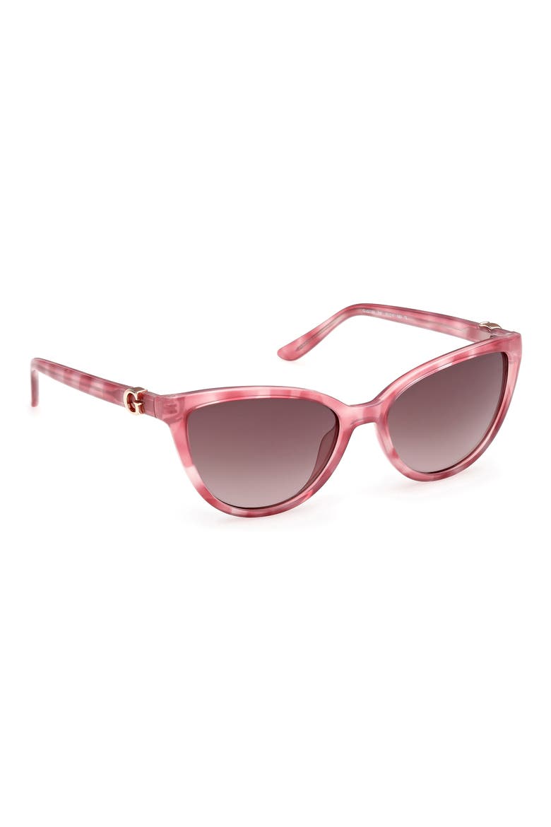 Cat Eye Sunglasses, Alternate, color, PINK / GRADIENT BROWN