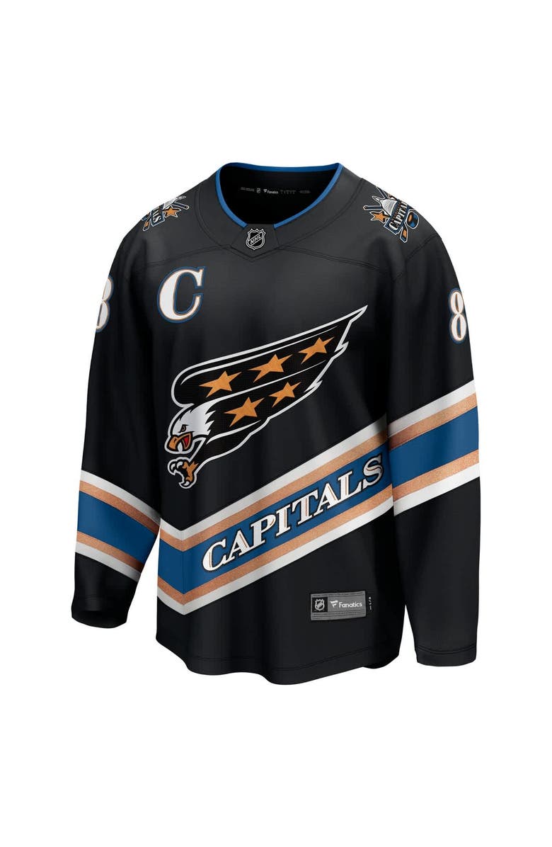 FANATICS Men's Fanatics Alexander Ovechkin Black Washington Capitals Alternate 50th Anniversary Premier Breakaway Player Jersey, Alternate, color, 