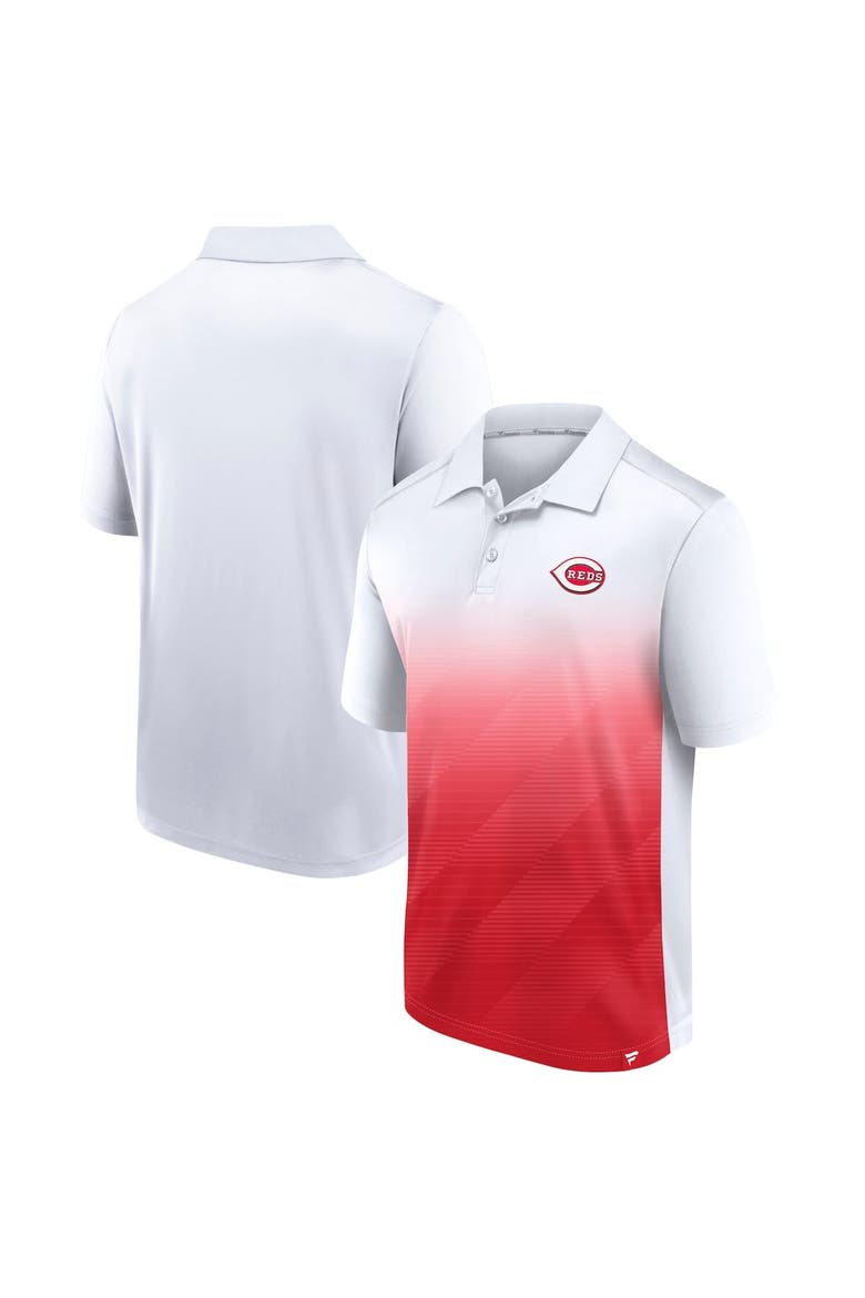 Men's Fanatics White Cincinnati Reds Iconic Parameter Sublimated Polo, Main, color, White