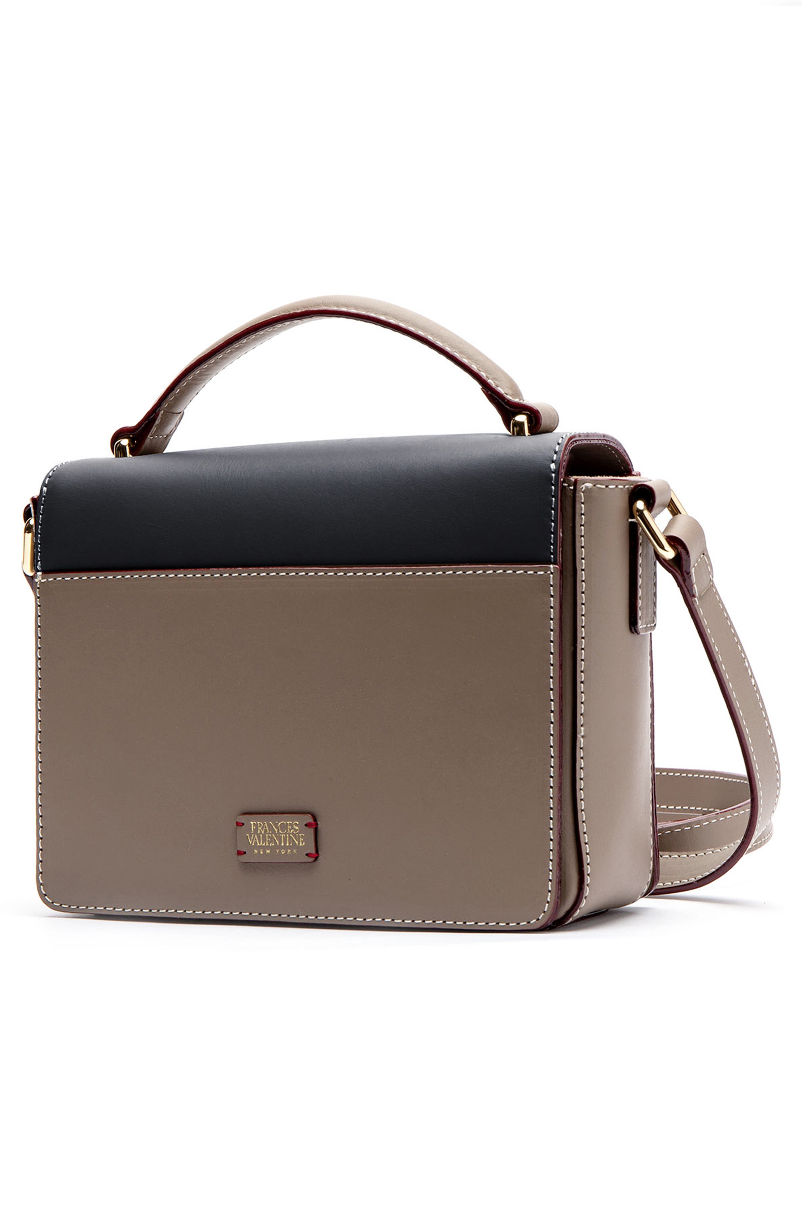 Mini Midge Leather Crossbody Bag, Alternate, color, GREY/ INK