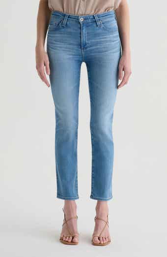 AG Mari Mid Rise Crop Slim Straight Leg Jeans