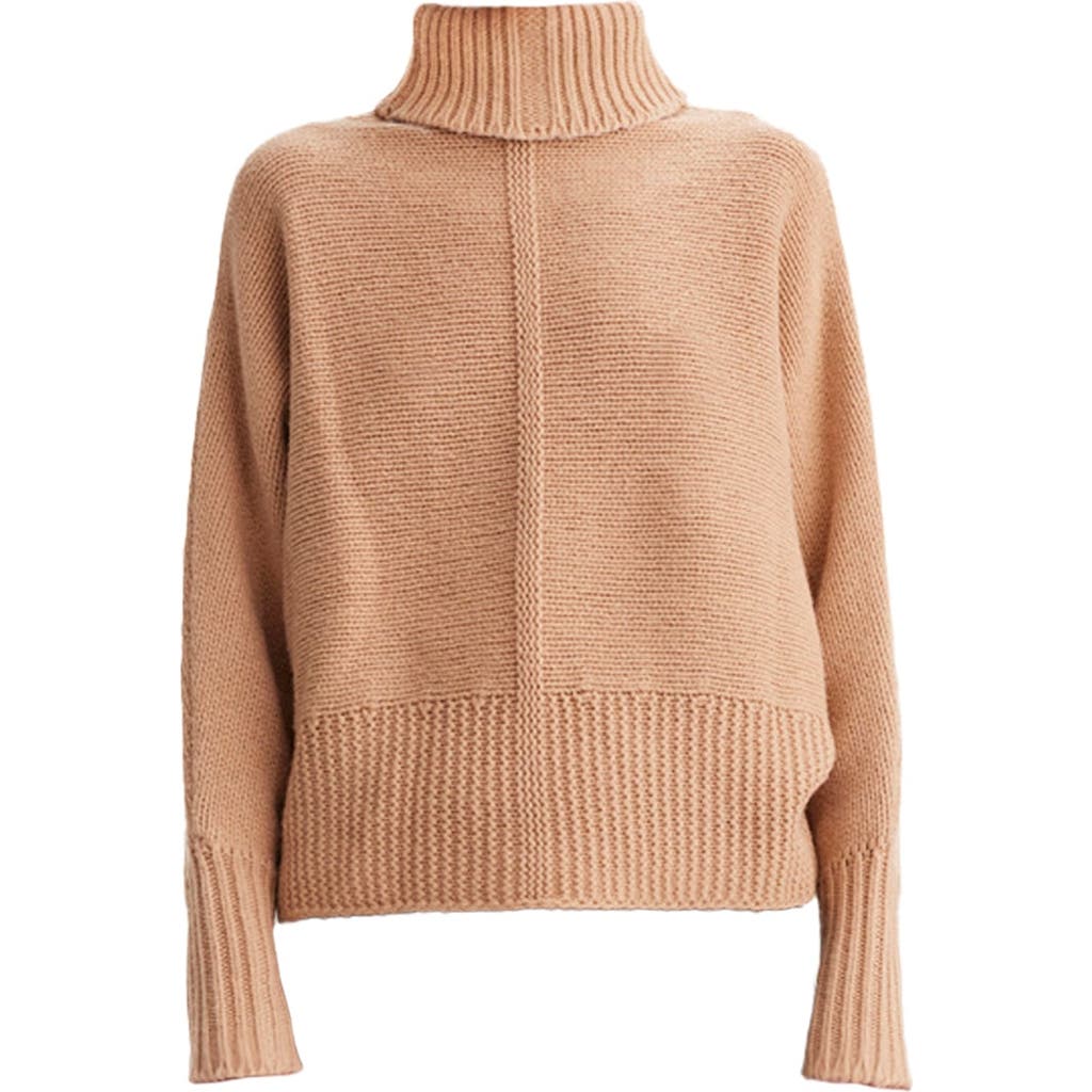 Theo The Label Women's Neutrals Pallas Dolman High-rib Turtleneck - Nutshell In Nutshell
