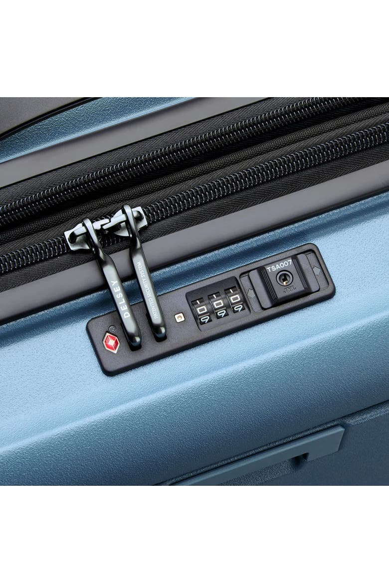 Turenne 2.0 Hardside 22" Carry On Spinner Luggage With Front Pocket, Alternate, color, Blue Grey