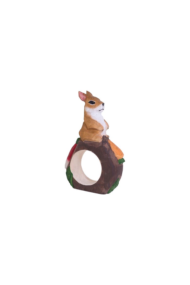 Easter Bunny Napkin Ring, Main, color, Brown