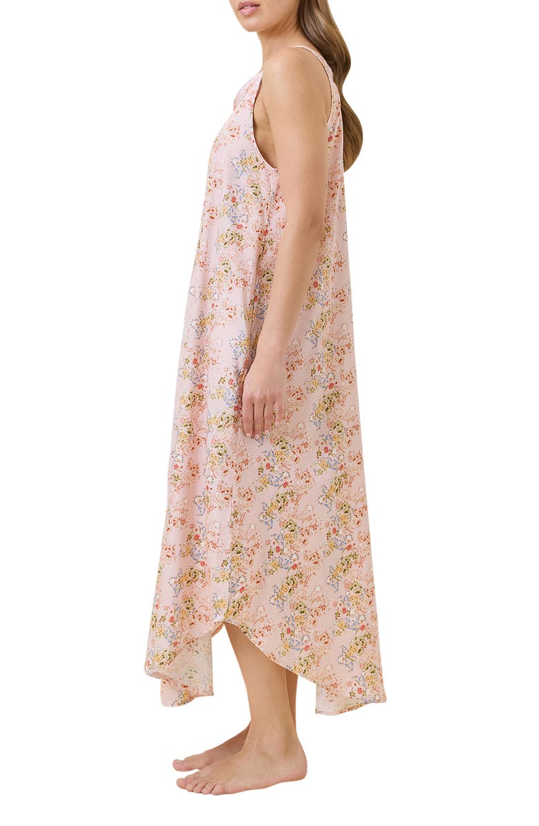 Papinelle Molly Floral Cotton Sateen Nightgown, Alternate, color, 