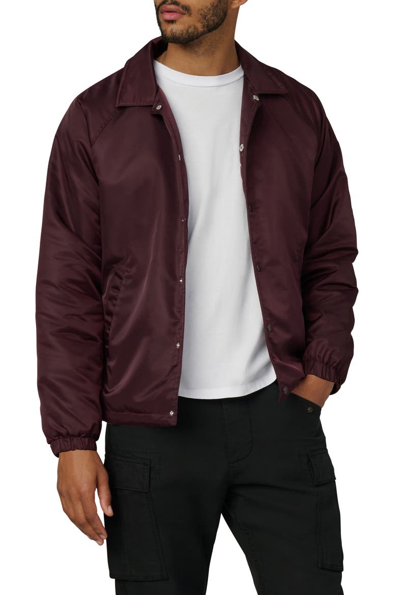 Satine Coach Jacket, Main, color, WINE