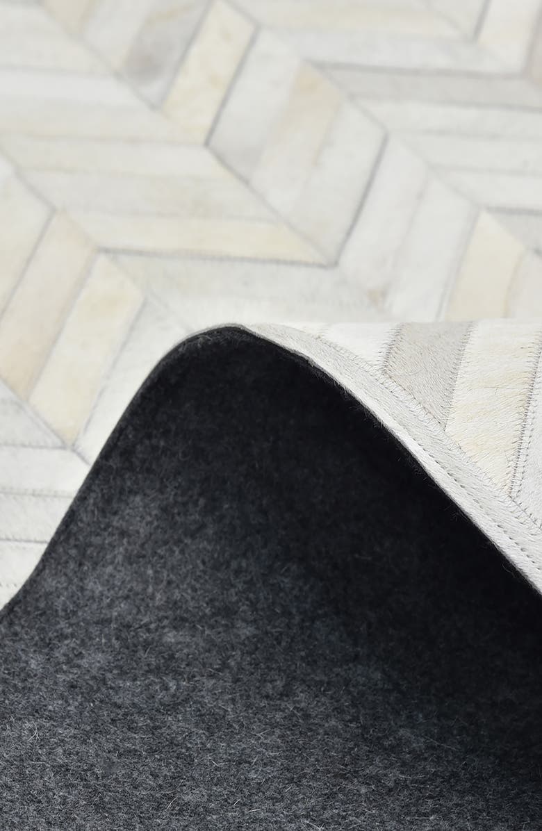 Solo Rugs Meir Genuine Calf Hair Area Rug, Alternate, color, Ivory