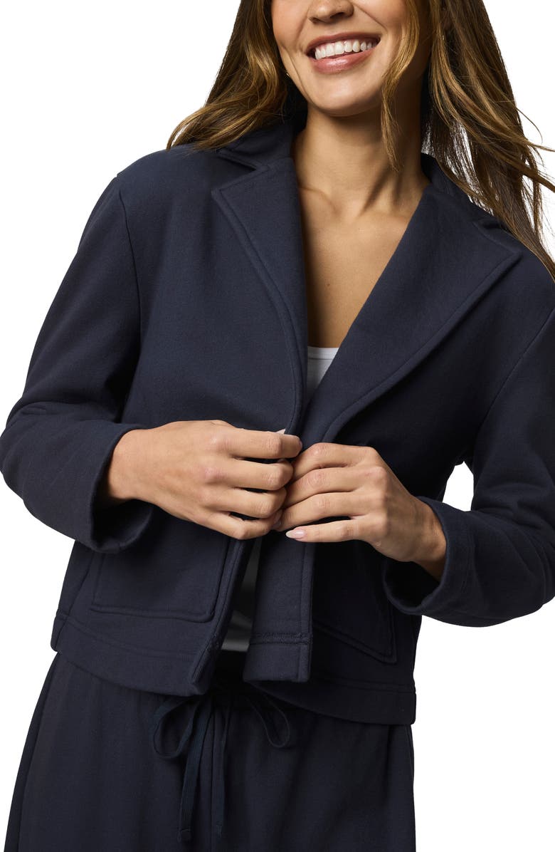 Splendid Matilda Cotton Fleece Jacket, Alternate, color, Navy Blue