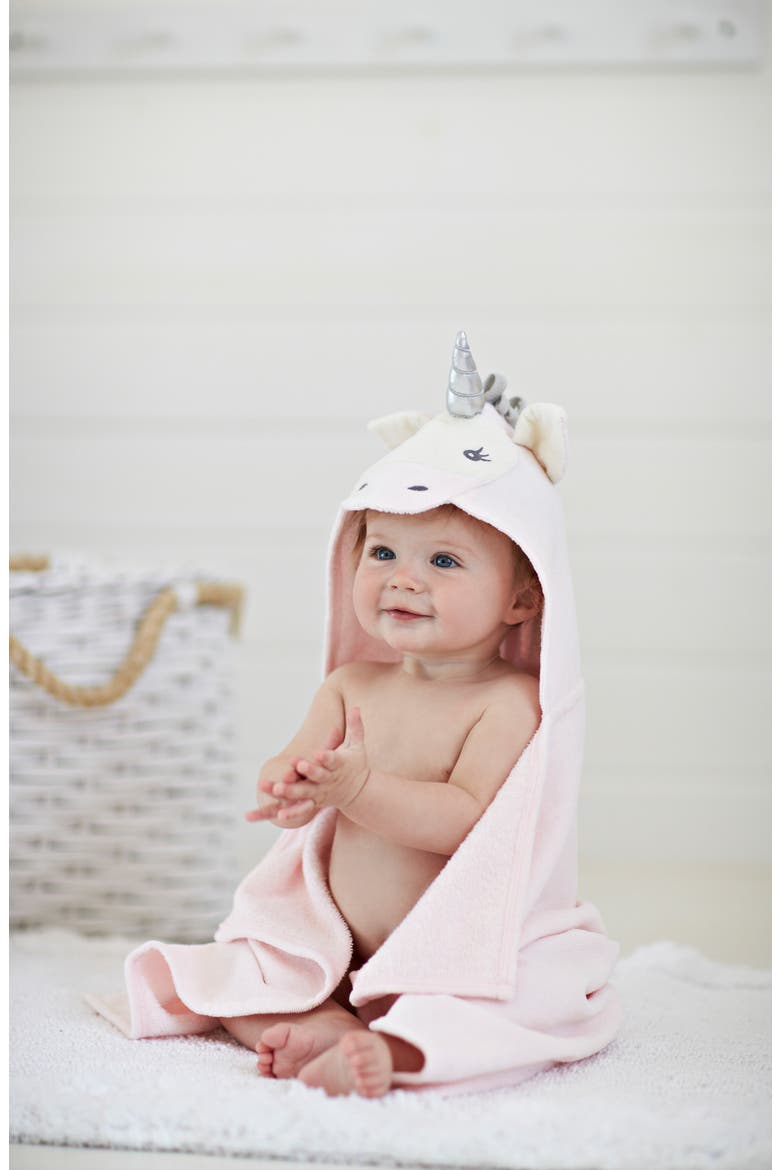Terry Velour Hooded Unicorn Towel, Alternate, color, UNICORN