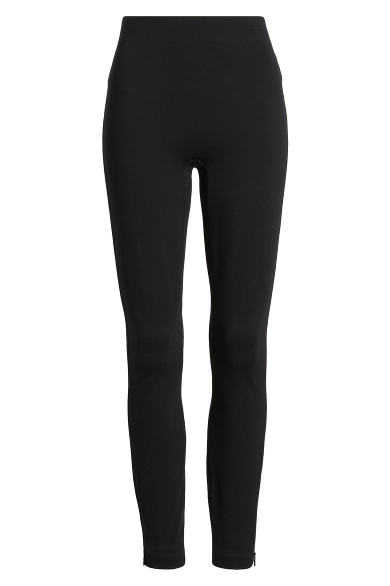 SPANXsupersmooth™ PerfectFit Ponte Zip Leggings, Alternate, color, CLASSIC BLACK