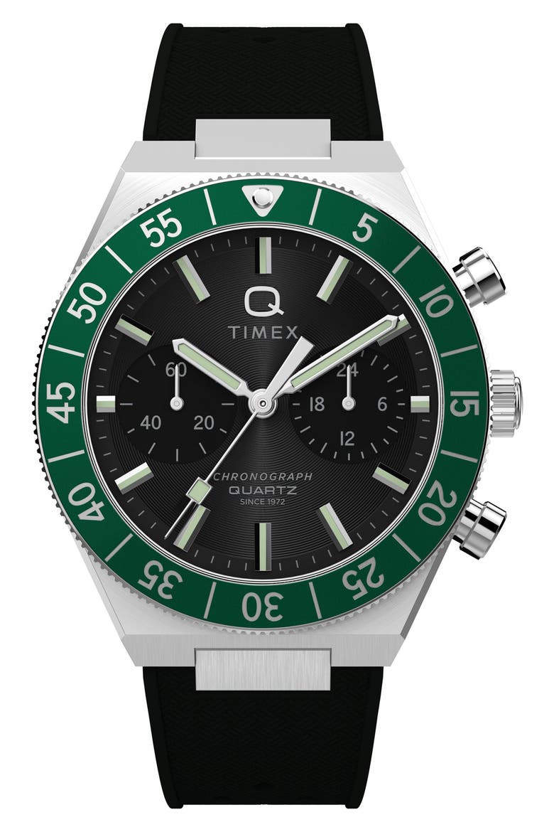 Continental Silicone Strap Watch, 40mm, Main, color, SILVER-TONE
