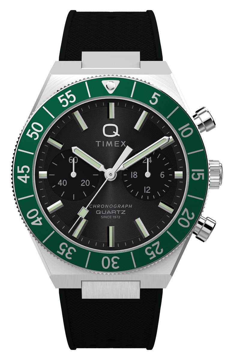 Timex<sup>®</sup> Continental Silicone Strap Watch, 40mm, Main, color, Silver-Tone