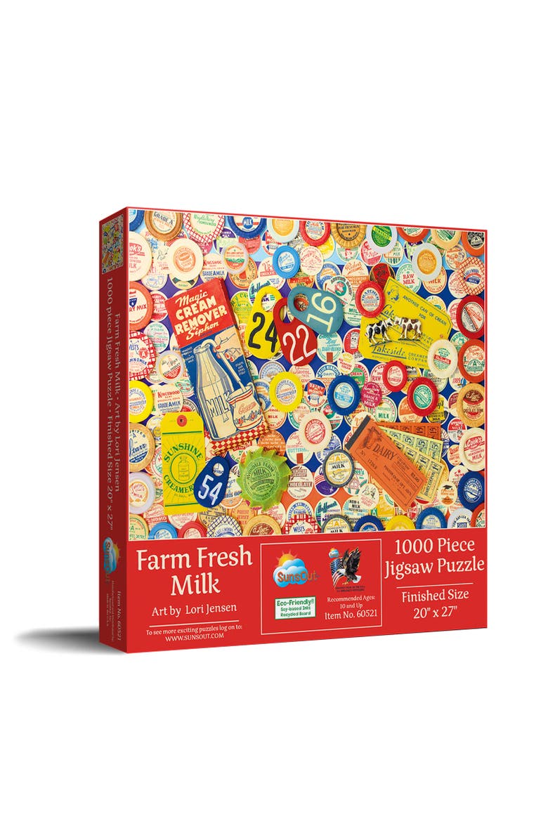 Sunsout Fresh Milk 1000 piece Jigsaw Puzzle for Adults, Main, color, Multicolor