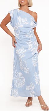 Petal & Pup Apryl Floral One-Shoulder Maxi Dress