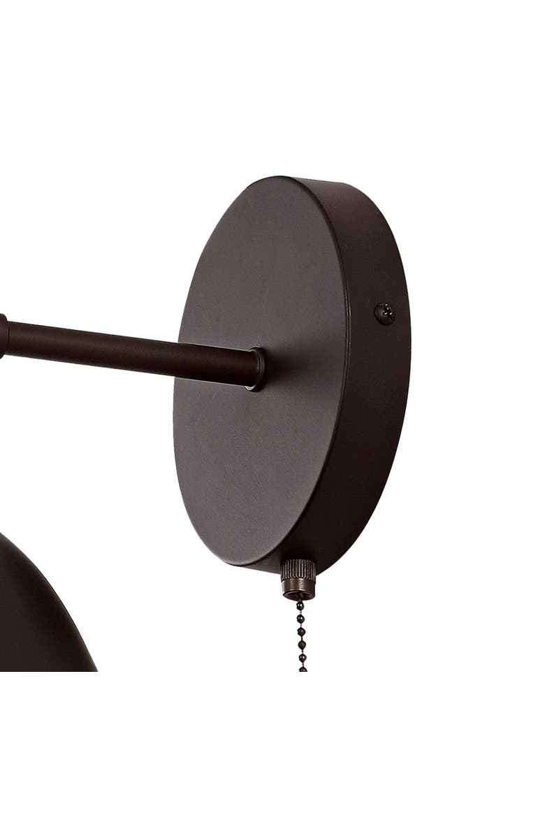 Hudson 1-Light Farmhouse Bohemian Iron LED Sconce, Alternate, color, Oil Rubbed Bronze