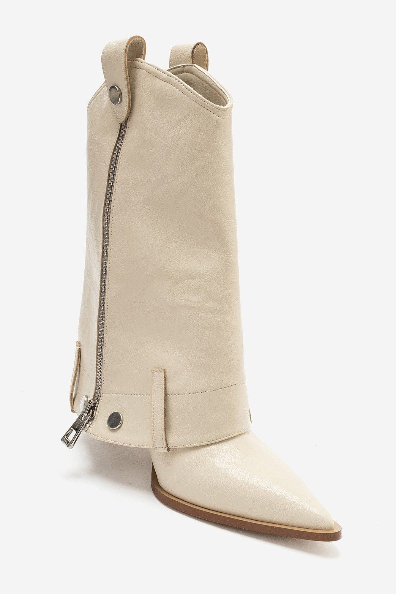 Cream Faux Leather