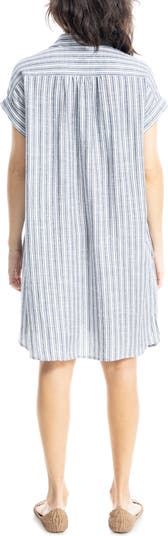 Collared Pinstripe Dress