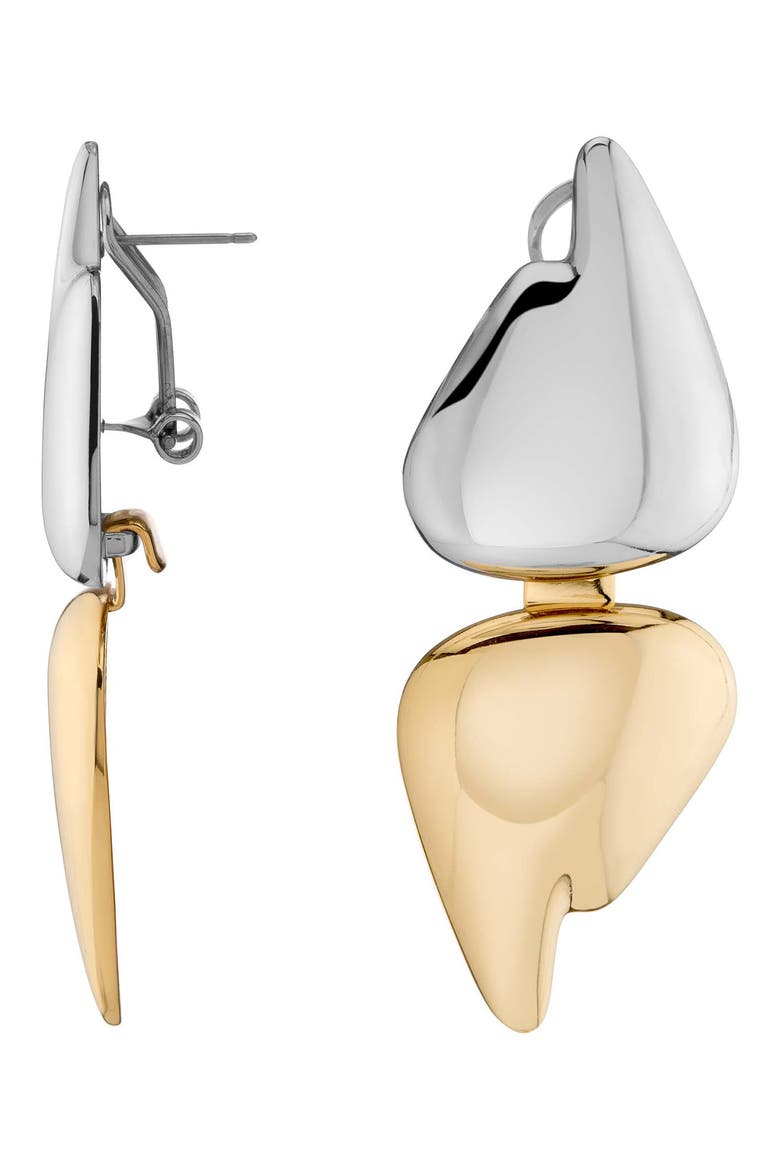 Blaze Mixed Metal Convertible Drop Earrings, Main, color, GOLD