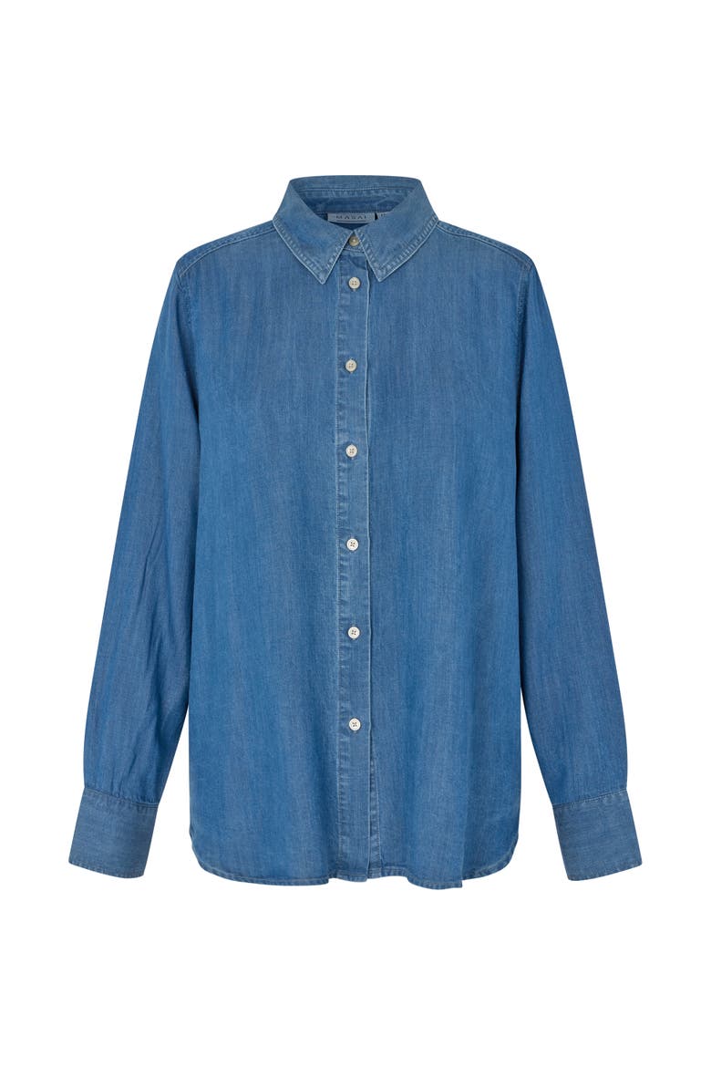 MaIshana Denim Shirt, Alternate, color, Washed Denim