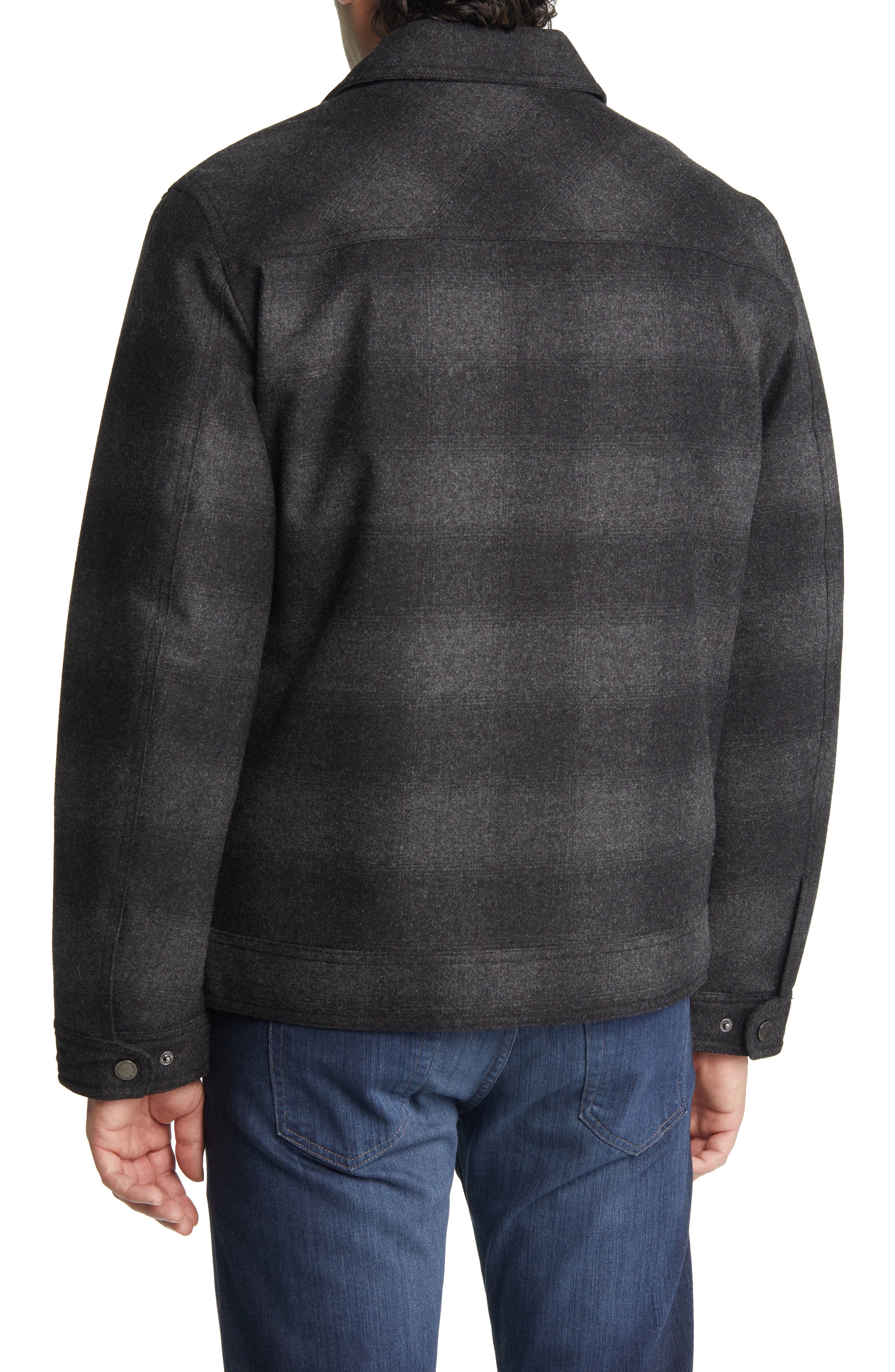 Ombre Plaid Wool Blend Jacket - image 2
