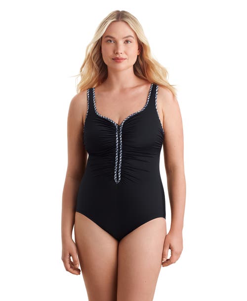 Shapesolver Sport Shirred Zipper Tank Chlorine Resistant One-piece Swimsuit