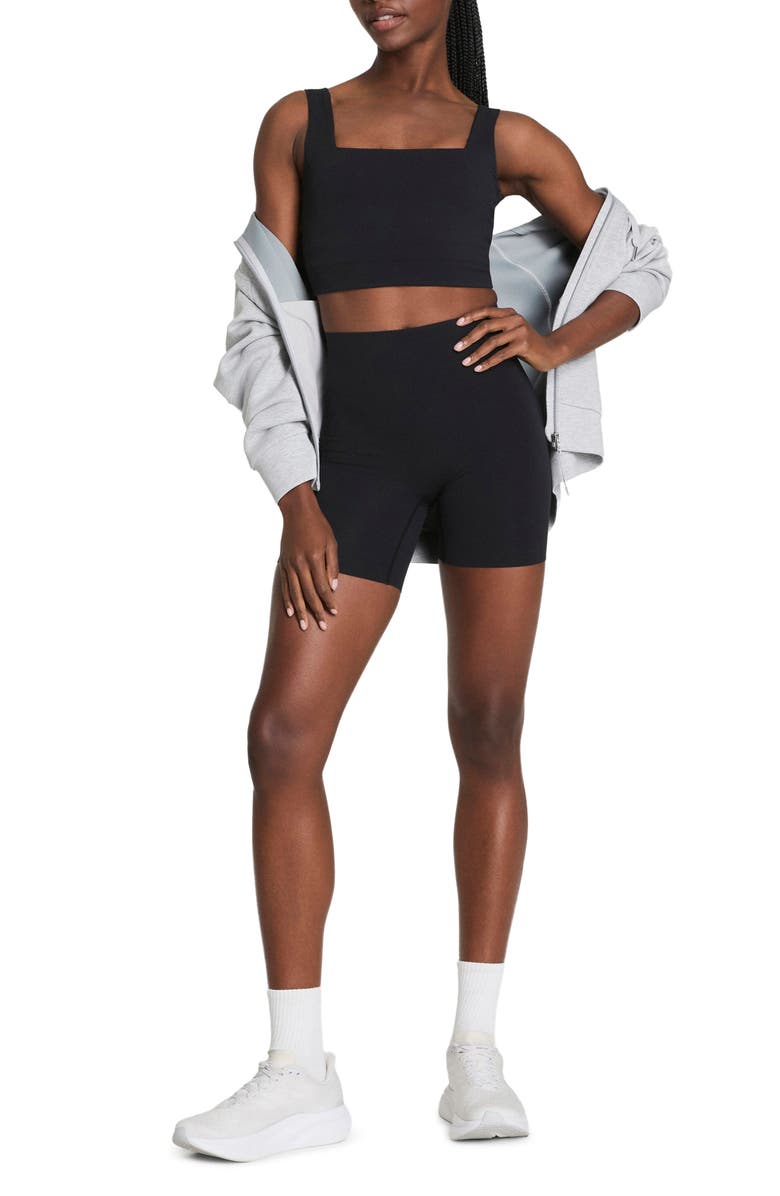 SPANX<sup>®</sup> Square Neck Crop Tank Top, Alternate, color, Very Black