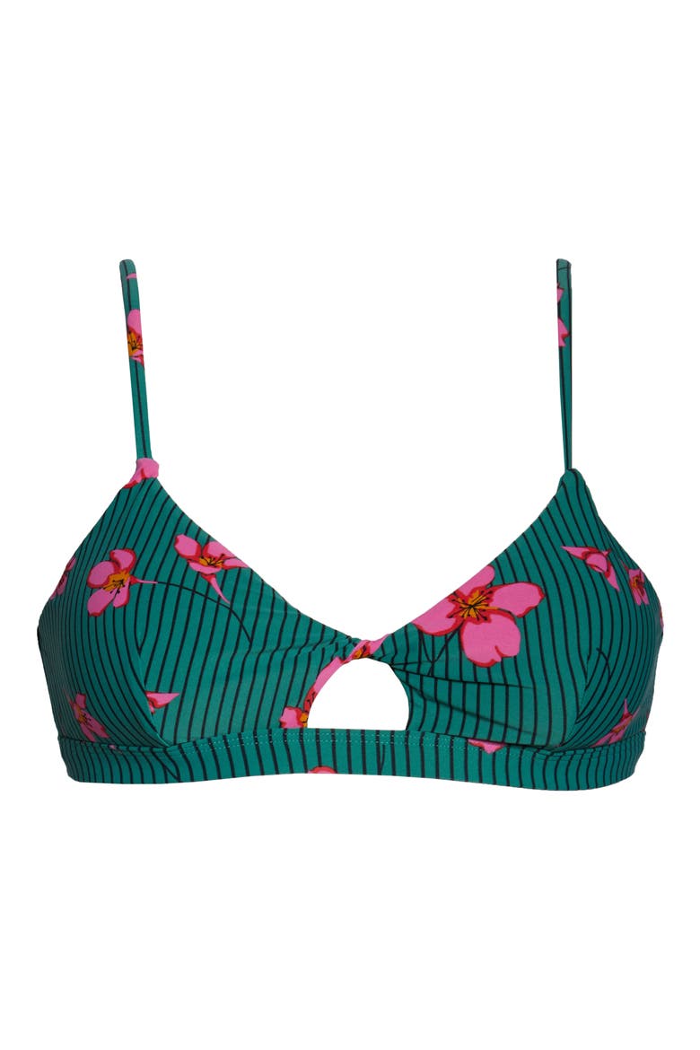 Seain Green Twist Bikini Top, Alternate, color, ISLAND GREEN