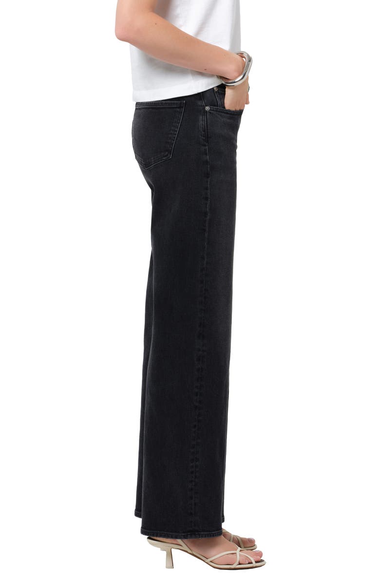 Citizens of Humanity Nora High Waist Wide Leg Jeans, Alternate, color, Cayeye Washed Black