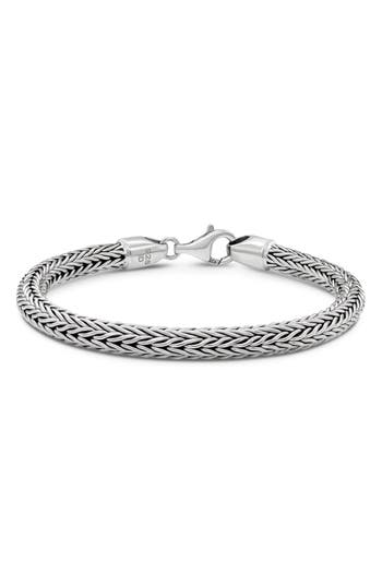 Devata Gender Inclusive Sterling Silver Foxtail Round 5mm Chain Bracelet In Silver