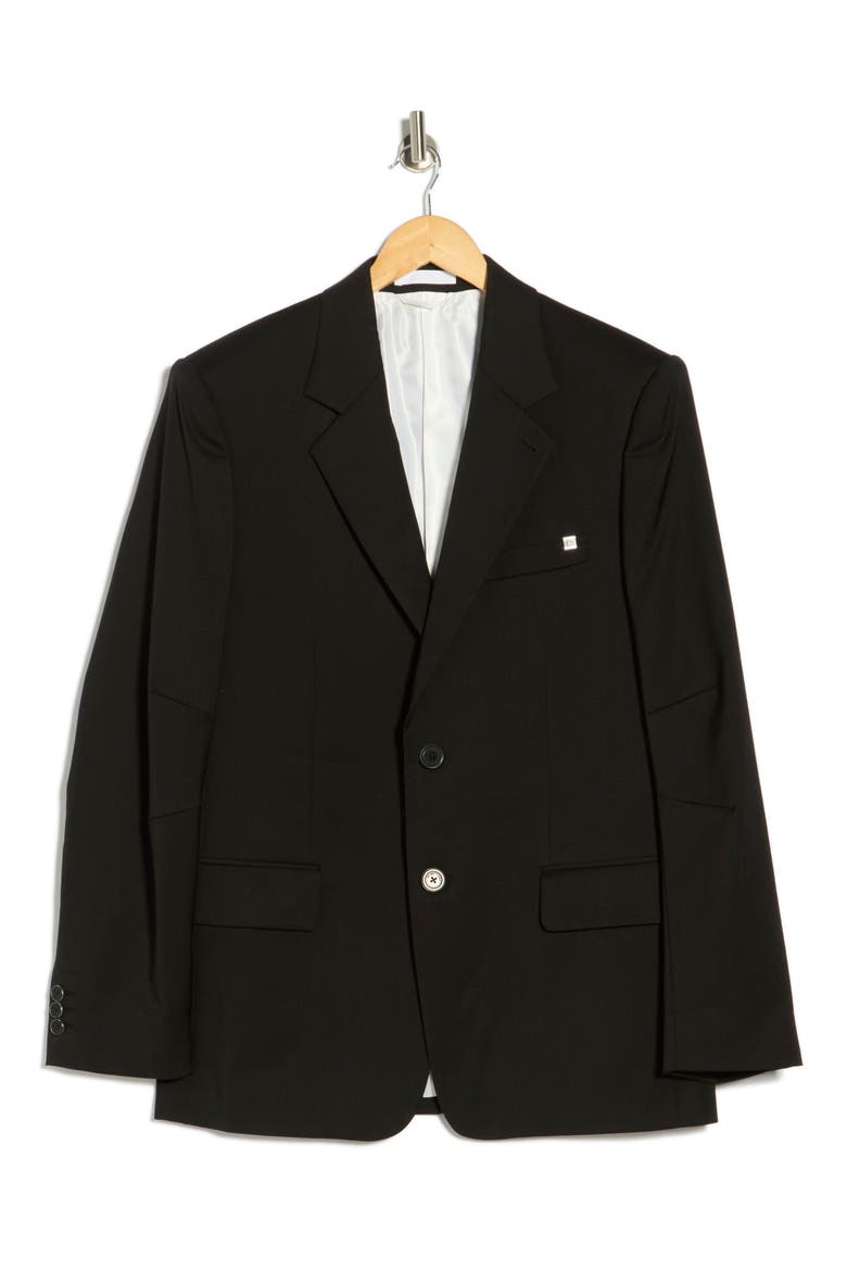 Curve Classic Virgin Wool Blazer, Main, color, BLACK