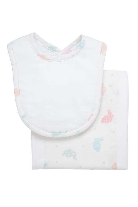 Print Drooler Bib & Burp Set