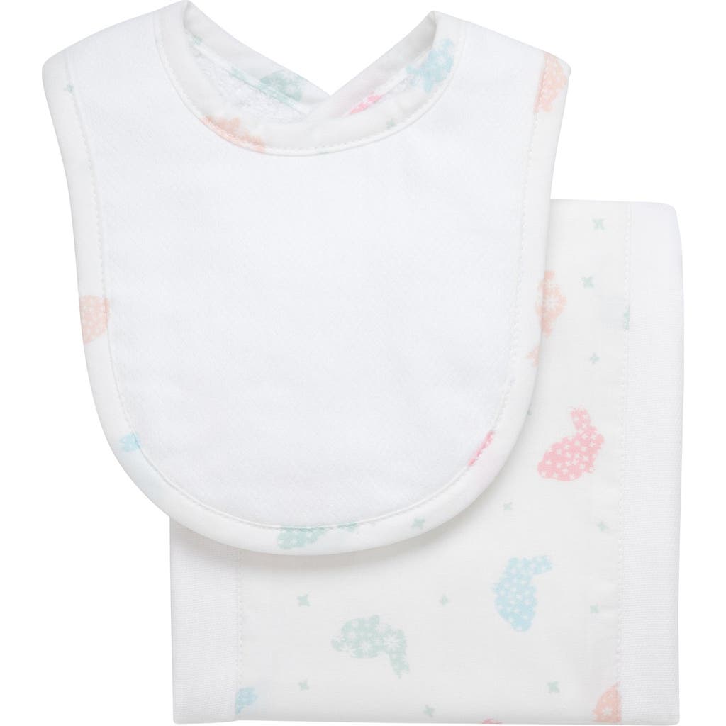 3 Marthas Print Drooler Bib & Burp Set