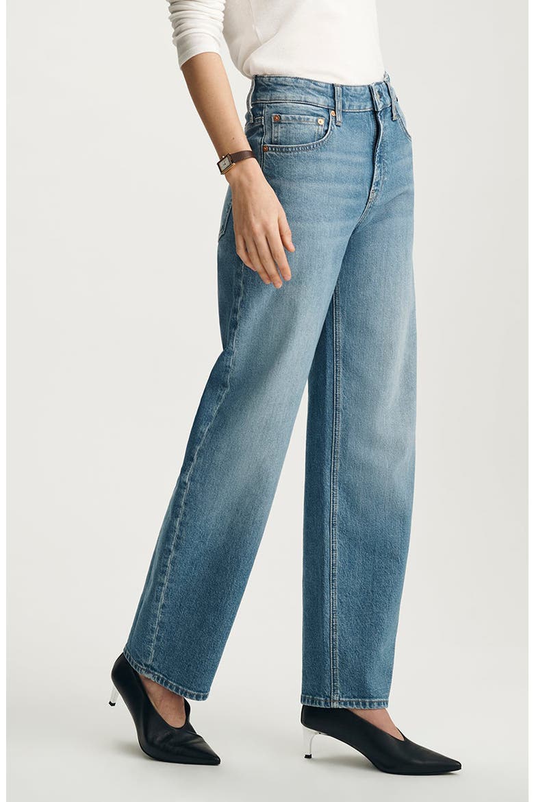 Nica High Waist Barrel Leg Jeans, Alternate, color, LIGHT BRUSHED CLASSIC BLUE