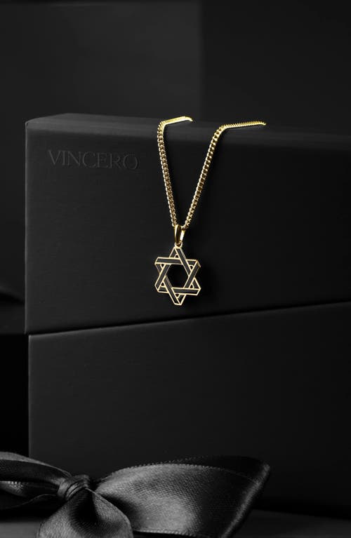 Vincero Star Of David Pendant Necklace In Gold