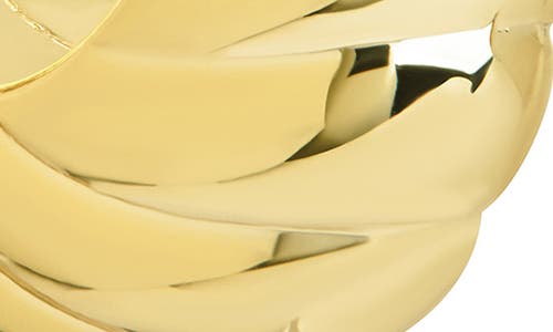 Sterling Forever Caroline Textured Hoop Earrings In Gold