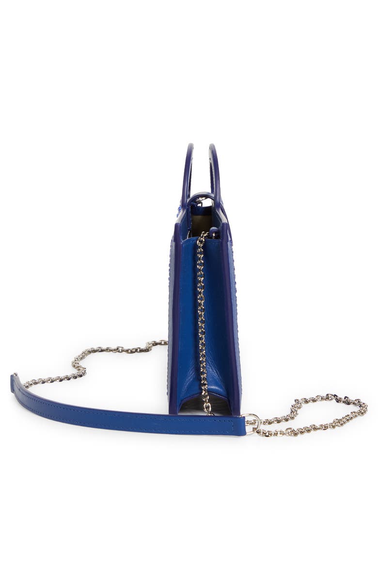 Marni Tropicalia Leather Crossbody Bag, Alternate, color, Royal/ Blue