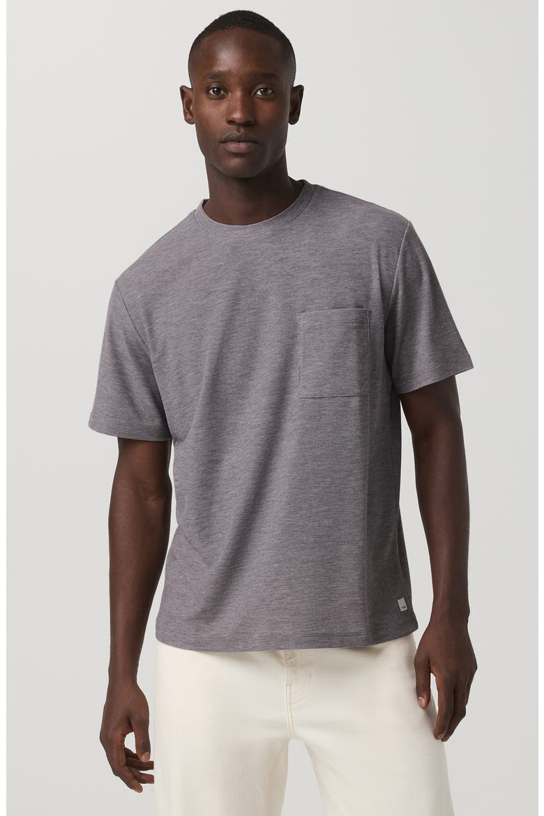 Micro Waffle Pocket T-Shirt, Alternate, color, SMOKE HEATHER