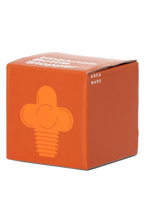 Areaware Hobnob Glass Bottle Stopper In Orange